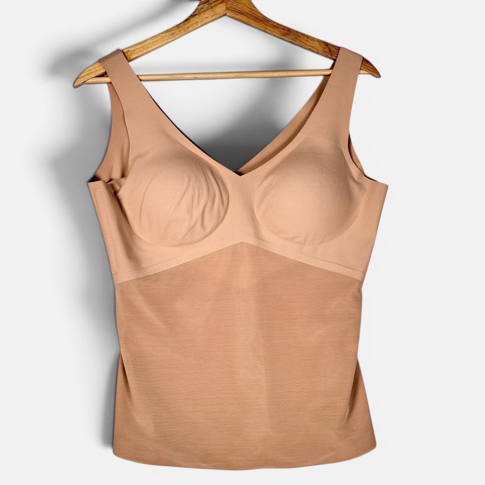 Honeylove LiftWear Tank XL Sand Beige Compression Shapewear Camisole HLLWT02